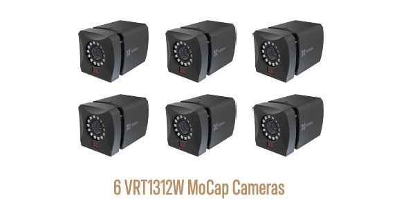 6 VRT1312W MoCap Cameras