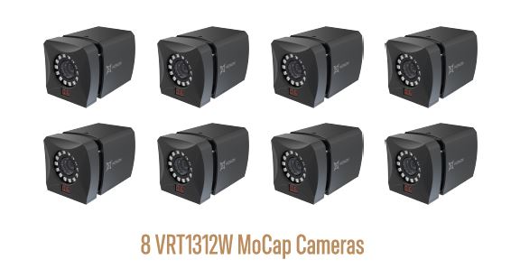 8 VRT1312W MoCap Cameras