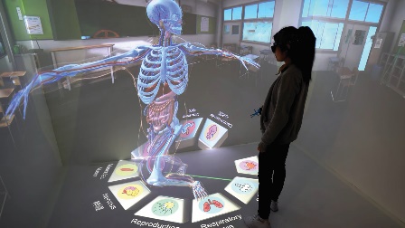 Immersive Room and Powerwall for virtual reality interaction and in simulation training