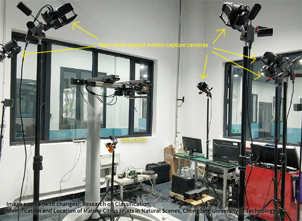 measure picking robot data with capture lenses