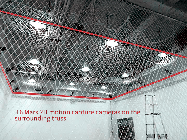 16 Mars2H motion capture cameras on the surrounding truss