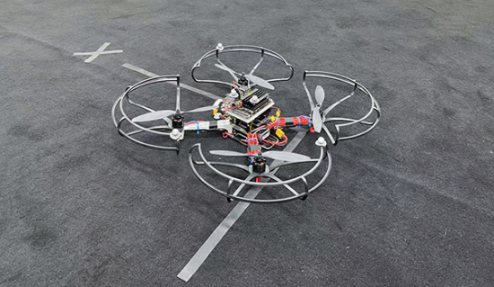 the UAV pasted motion capture markers
