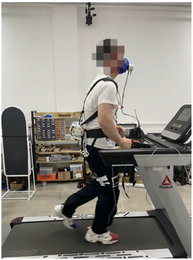 Experiment with hip electromechanical exoskeleton robot and metabolic tester