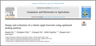 Design and evaluation of a robotic apple harvester using optimized picking patterns