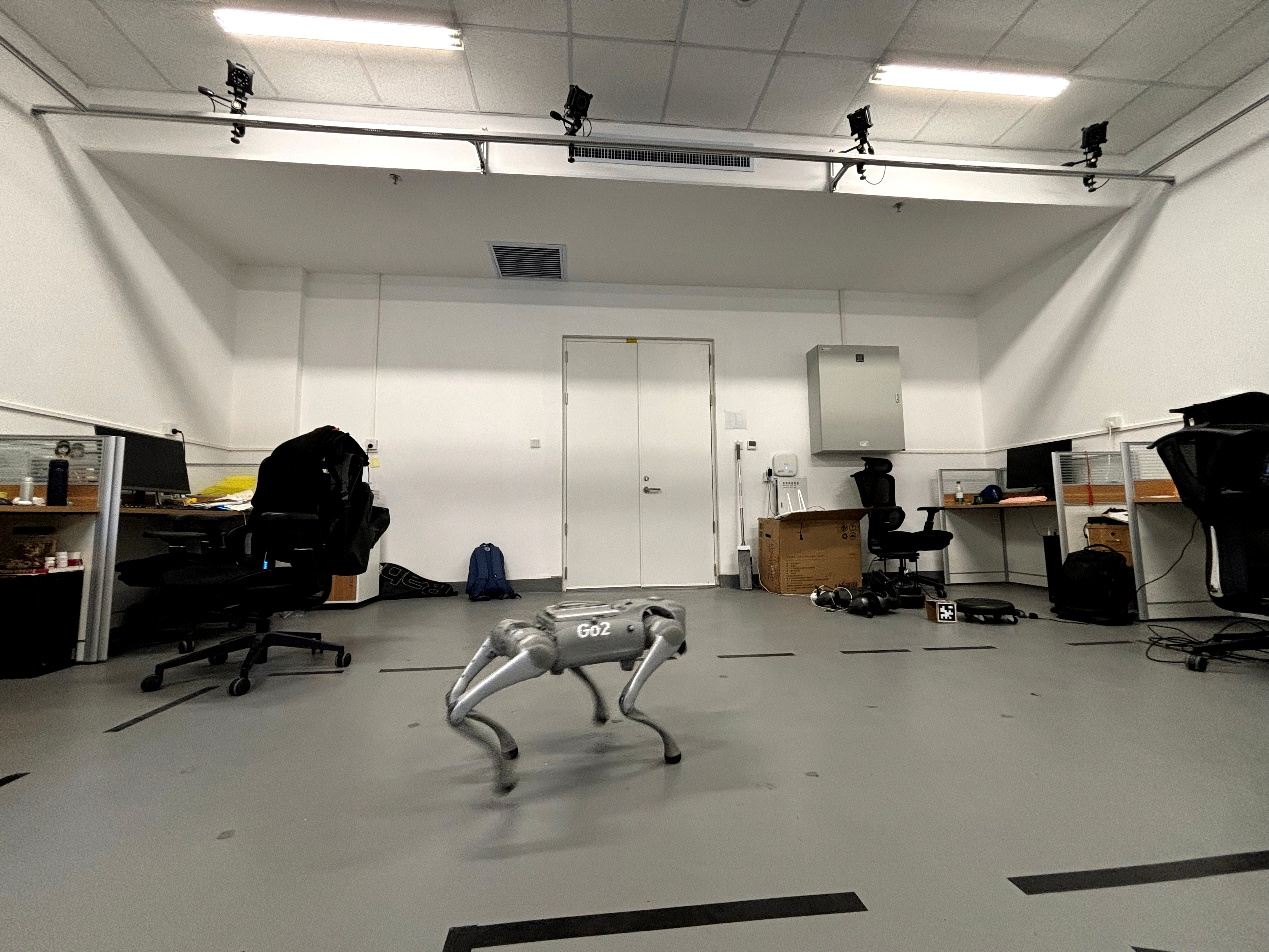 Figure 3:NOKOV motion capture system used to provide the robot’s ground-truth trajectory.