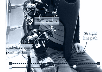 Rope-driven upper limb exoskeleton robot illustration