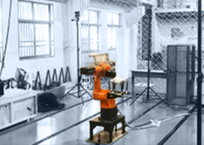 Industrial robots in motion capture cameras