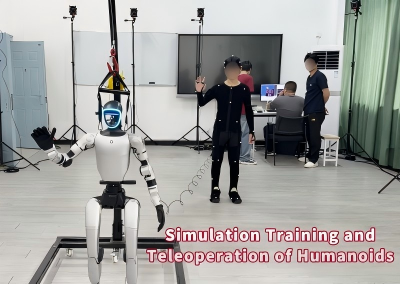 Ningbo Polytechnic University uses the NOKOV Motion Capture System together with the Unitree G1 humanoid robot to perform MuJoCo simulation training and real-time teleoperation.