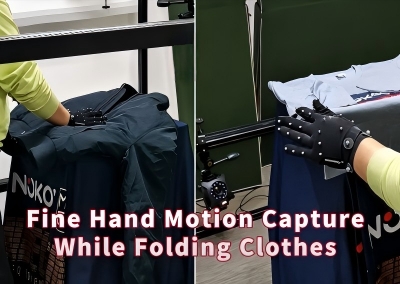 NOKOV Motion Capture Tracks Bimanual Fine Manipulation During Cloth Folding